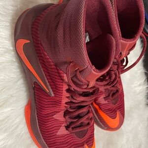 Nike Burgundy and Orange High-Tops